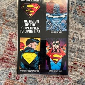 Signed SUPERMAN Man of Tomorrow Jurgens Mint condition Comic